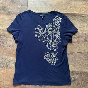 Women's Talbots T-Shirt Size M Blue